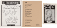 Three pieces of Charles Bukowski ephemera