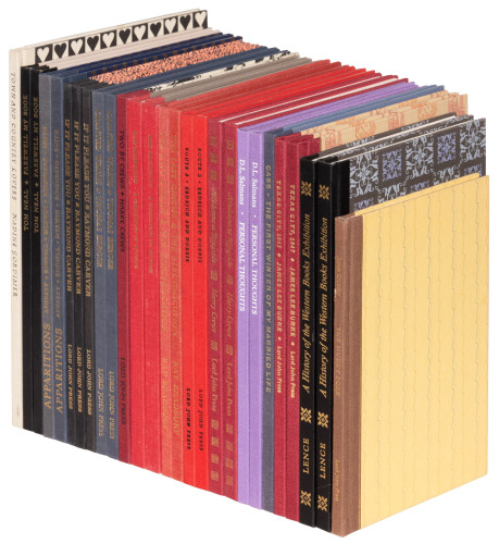 Shelf of books from Lord John Press