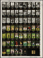 Champions of Golf - an uncut sheet of player's cards and a poster