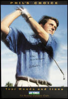 Collection of golf advertisement posters, each signed by a professional golfer