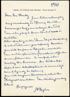 Manuscript letter from J.H. Taylor to Louis T. Stanley