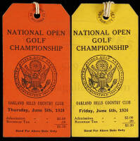 Two tickets to the 1924 National Open Golf Championship