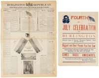 Post-July 4 issue of Burlington (CO) Republican with 3 columns commemorating First Ladies