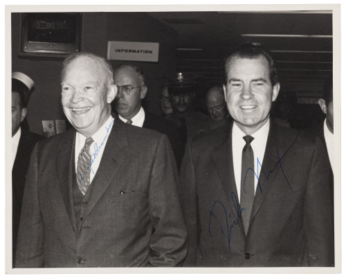 Photograph of Dwight D. Eisenhower and Richard Nixon