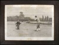 "The End of Golf" - original photoengraving, framed