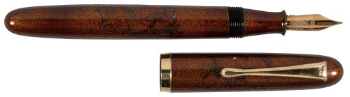 YOTSUBISHI: Flowering Plant Full Togidashi Maki-e Vintage Fountain Pen