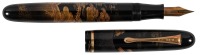 PLATINUM: Mount Fuji, Boats and Pavilion Vintage Maki-e Fountain Pen by Rosui