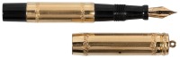 PARKER: Ring-Top Eyedropper-Filler Fountain Pen, Gold-Filled Line and Scroll-Pattered Overlay