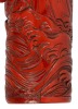 [JAPANESE LACQUER]: Carved Red Japanese Lacquer Vintage Fountain Pen, Sailors at Sea - 4