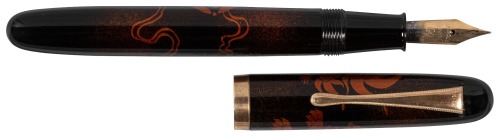 [JAPANESE LACQUER]: Lion and Kite Vintage Maki-e Fountain Pen