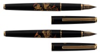 PILOT-NAMIKI: Dragon * Lot of Two Maki-e Fountain Pens