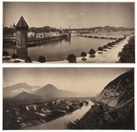 Panoramic photographs of Lucerne and Interklen, Switzerland