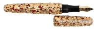 CARAN d'ACHE: 18K Gold Filigree Fountain Pen, Grapevine Motif and Diamonds * Premiere Example