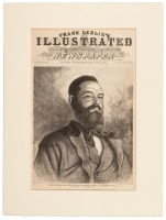 Wood-engraved portrait of Jesse James shortly after his death in April 1882