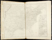 Bound atlas comprising 7 copper-engraved maps from Harper & Bros. Gazetteer