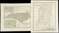 Lot of 8 hand-colored copper-engraved maps by T.G. Bradford & 3 by H.S. Tanner