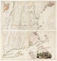 A map of the most inhabited part of New England, containing the provinces of Massachusetts Bay and New Hampshire with the colonies of Connecticut and Rhode Island divided into counties and townships, the w[h]ole composed from actual surveys and its situat