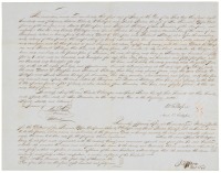Indenture signed by Charles B. Gillespie, selling land to Frederick Billings and DeWitt Thompson