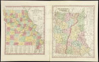 Lot of 12 hand-colored copper-engraved maps from H.S. Tanner's Universal Atlas