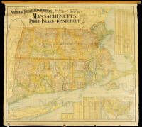 The National Publishing Company's Railroad, Post Office, Township and County Map of Massachusetts, Rhode Island, and Connecticut