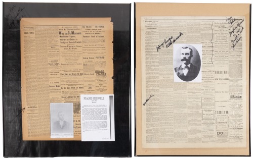Five original newspapers directly related to OK Corral participants and events including &ldquo;The Earp Vendetta Ride&rdquo;