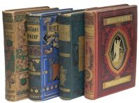 Four finely bound and illustrated Victorian literature books.