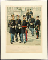 Four military chromolithographs