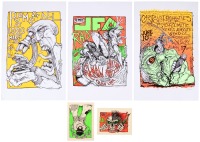 Three posters and two handbills by Paul Imagine