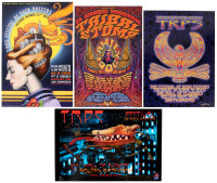 Four rock posters signed by their respective artists