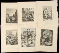 Collection of 19th century engravings after Hogarth