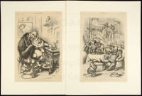 Twelve woodcut caricatures from Harper's Weekly