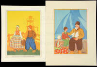 Nine chromolithograph illustrations