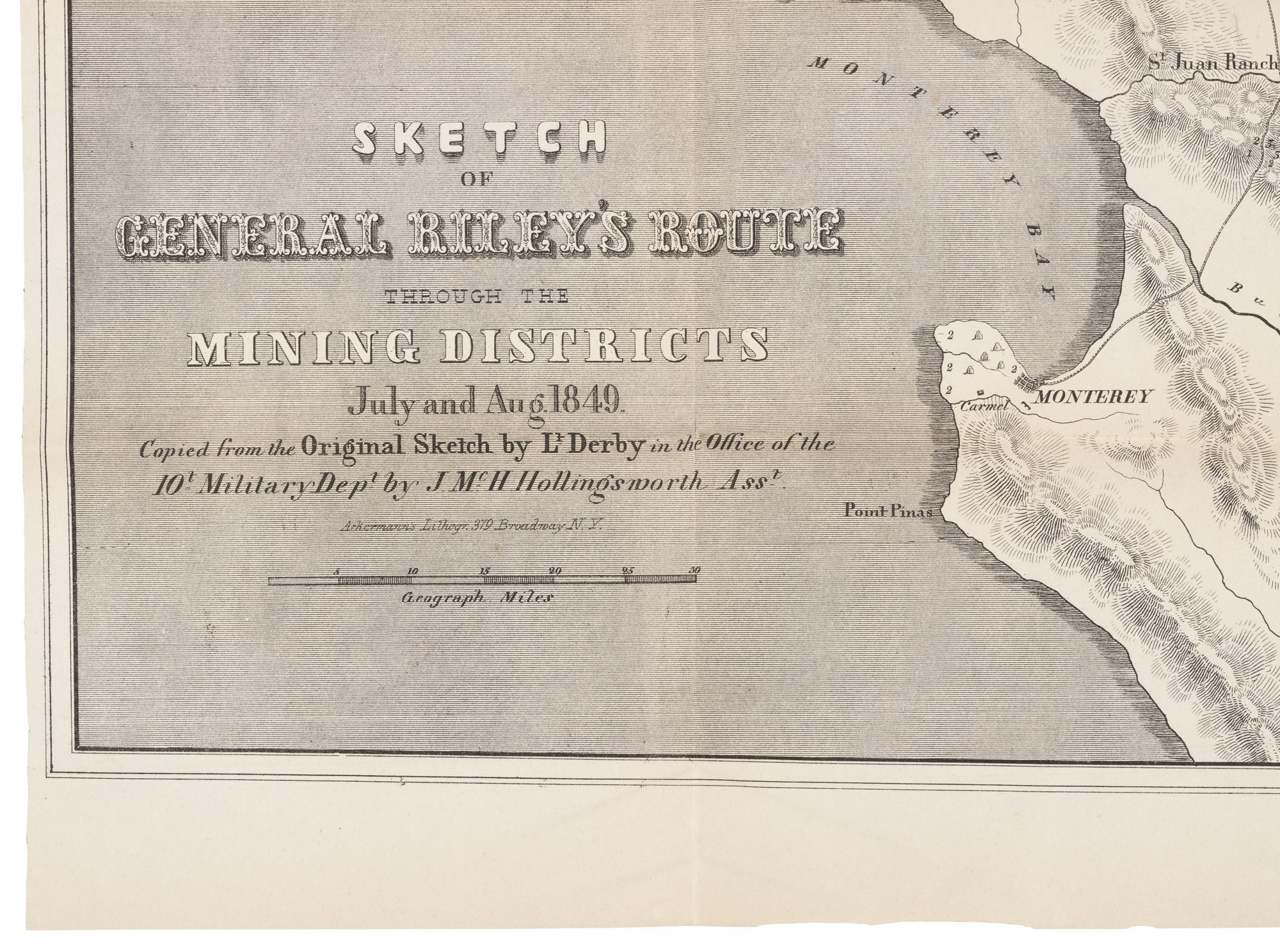 Sketch of General Riley's Route through the Mining Districts July and ...