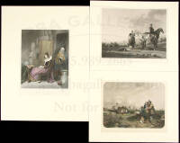 Hand-colored 19th century engravings