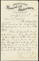 Autograph Letter signed by Henry Bergh, to a Mr. Morris.