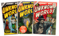 JOURNEY INTO UNKNOWN WORLDS Nos. 34, 38 and 39 * Lot of Three Comics