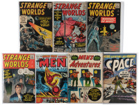 STRANGE WORLDS Nos. 2-5 * SPACE WORLDS NO. 6 * MEN'S ADVENTURES No. 23 * Lot of Six Comics