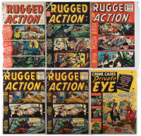RUGGED ACTION Nos. 1-4 [and] PRIVATE EYE No. 3 * Lot of Six Comics