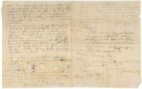 Manuscript mortgage deed for one fifth of the Long Bar Water Company