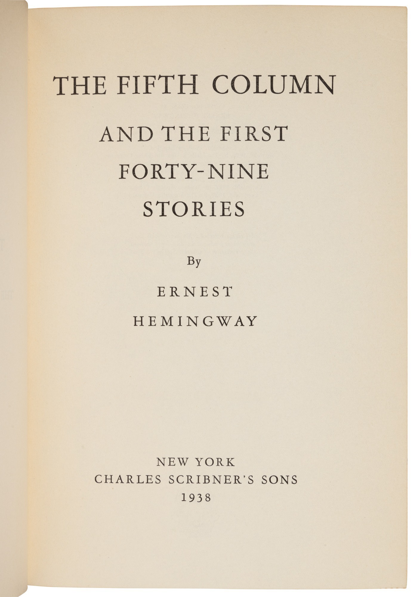 The Fifth Column and the First Forty-Nine Stories