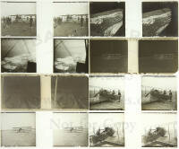 11 Stereo glass negatives of, or taken from, a biplane