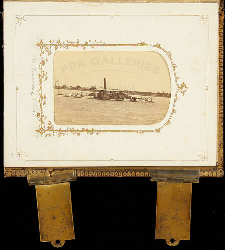 Album containing 41 cartes-de-visite, most of U.S. naval officers, which belonged to Lt. Pierre Giraud, commander at one time of the ironclad ram U.S.S. Tennessee
