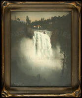 Hand-Colored photo of Snoqualmie Falls