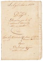 A file of proceedings ("expediente diligiencias") regarding a request by African Carabali slaves who wish to celebrate a traditional holiday with festivities and dancing