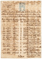 Manuscript list of identification documents of enslaved Africans who had recently been free and were awaiting processing and eventual acculturation into Cuban society