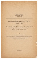 Preventive Medicine in the City of New York