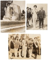 Three photographs of beauty queen/actress Fay Lanphier, one when just crowned Miss California, flanked by her competitors