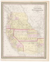 A New Map of the State of California, the Territories of Oregon, Washington, Utah & New Mexico... Published by Charles Desilver