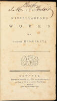 The Miscellaneous Works of Colonel Humphreys