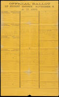 Official Ballot of Storey County, November 8, A.D. 1892